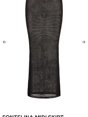 Monday Swimwear Black Crochet Midiskirt Coverup
